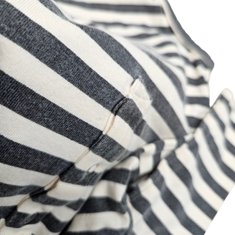 Kate Quinn Organic Cotton Striped Ruffle Shoulder Long Sleeve Baby Bodysuit - Picture 5 of 6